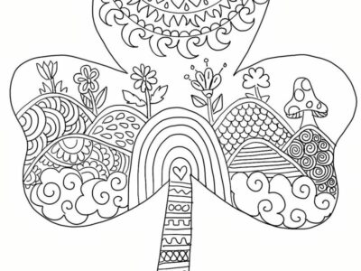 Big Shamrock Coloring Page