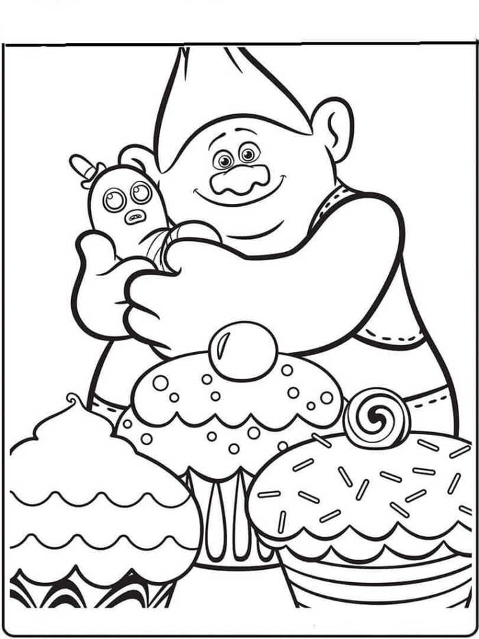 Biggie And Mr Dinkles Trolls Coloring Page