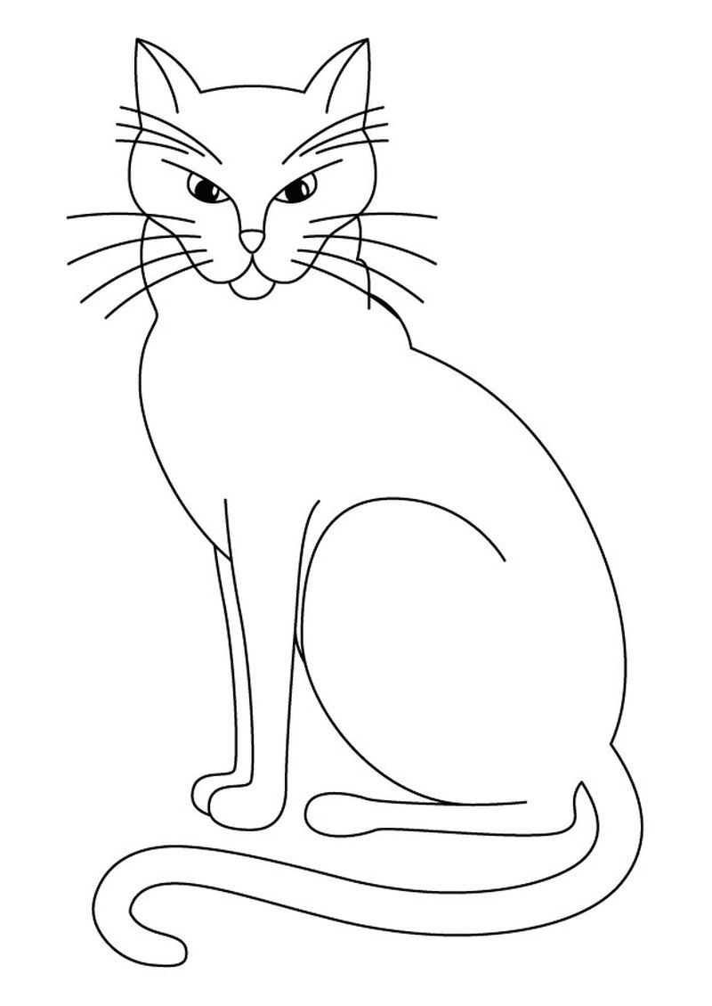 Black Cat Coloring Pages