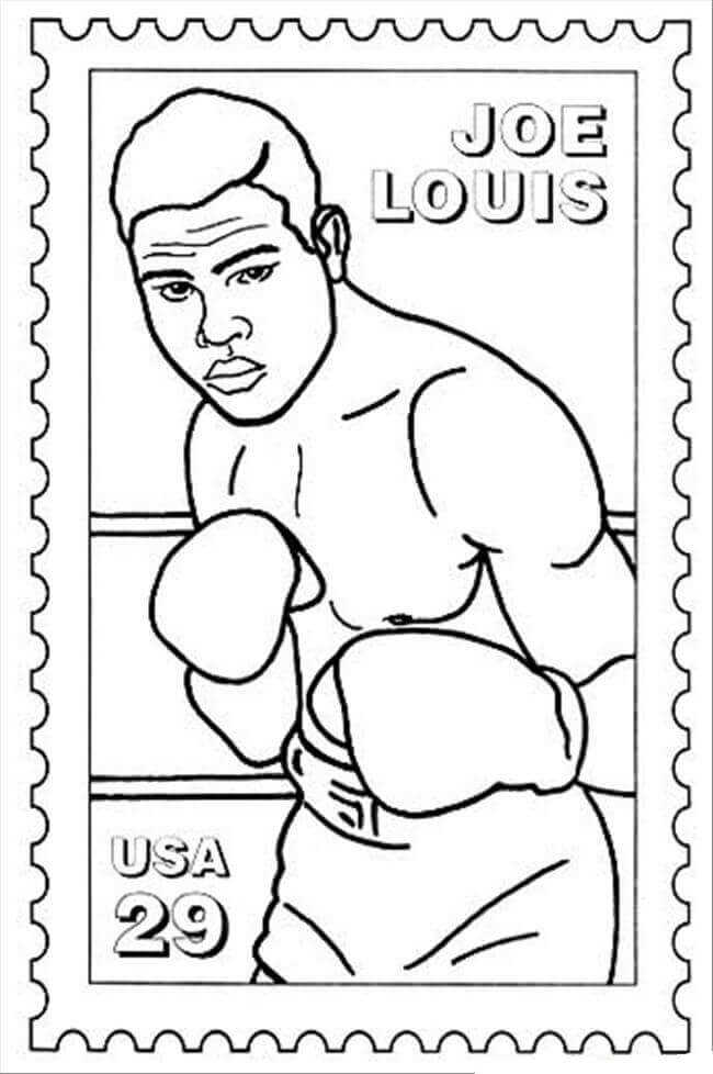 Black History Month Coloring Pages Joe Louis