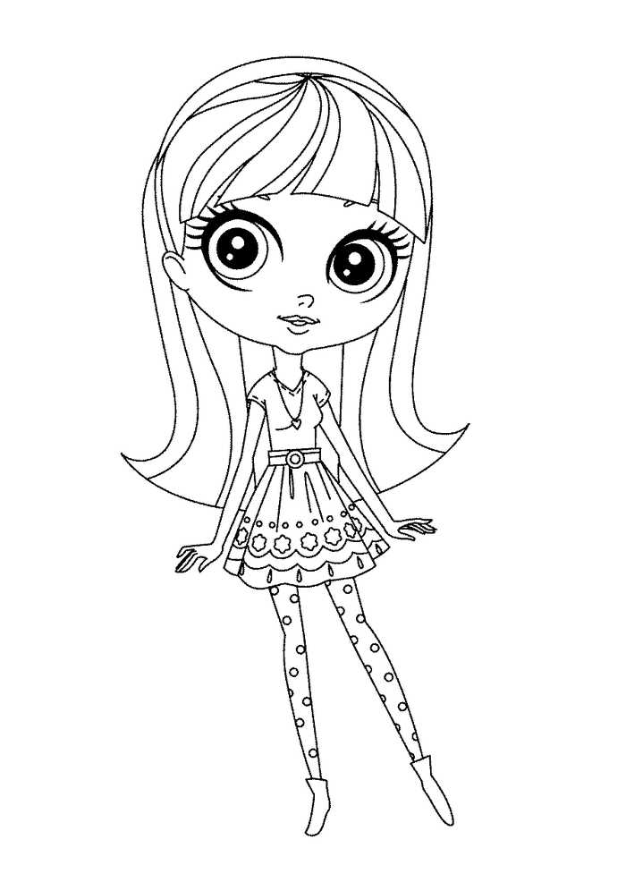 Blythe Littlest Pet Shop Coloring Page