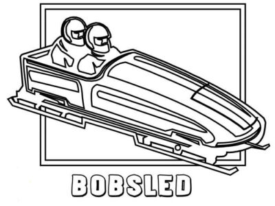 Bobsleigh Winter Olympics Coloring Pages