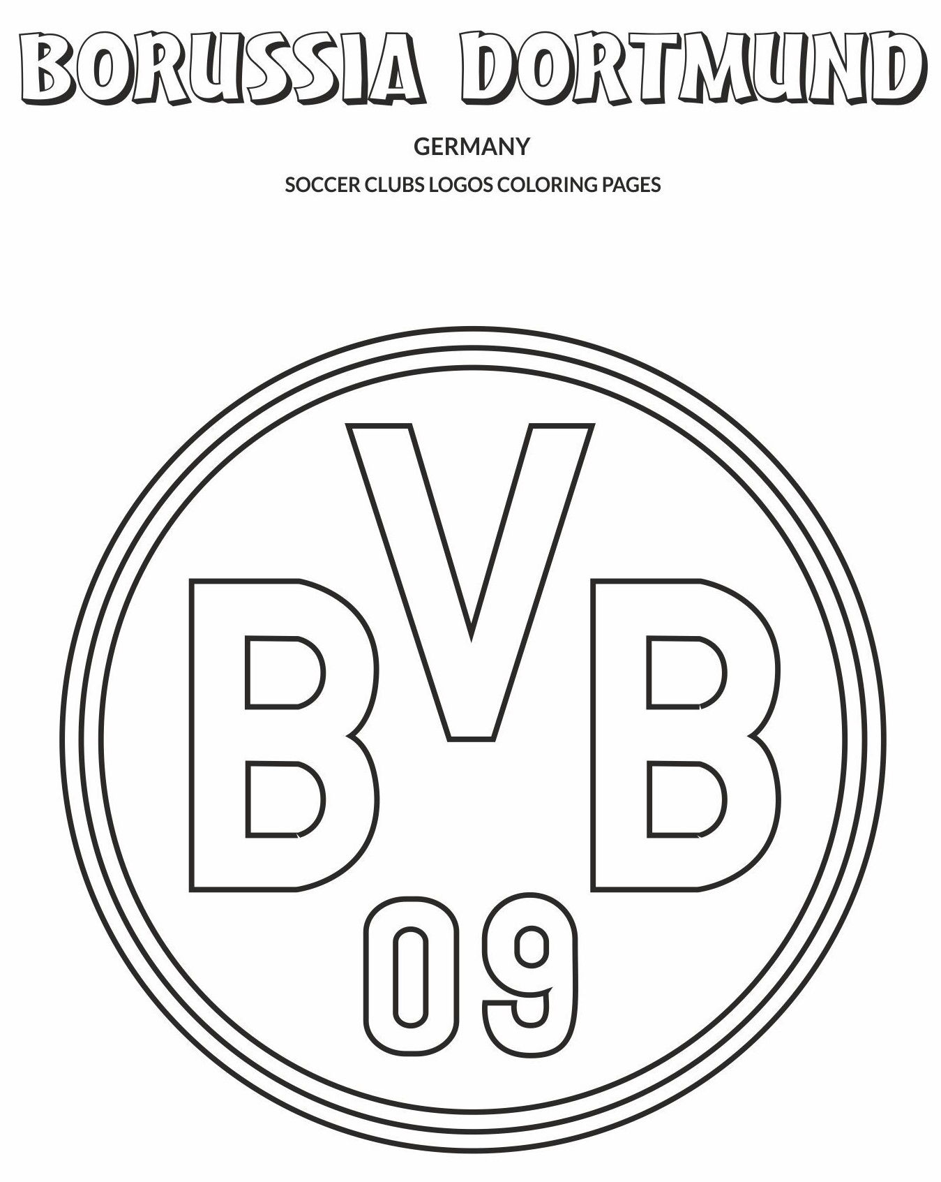 borussia dortmund logo coloring page