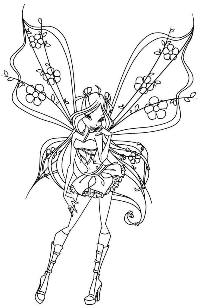 Bratz Fairy Coloring Page Free