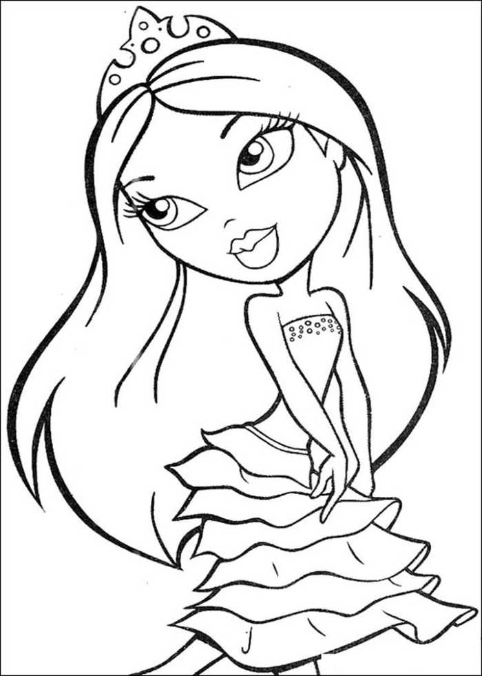 Bratz Princess Coloring Page