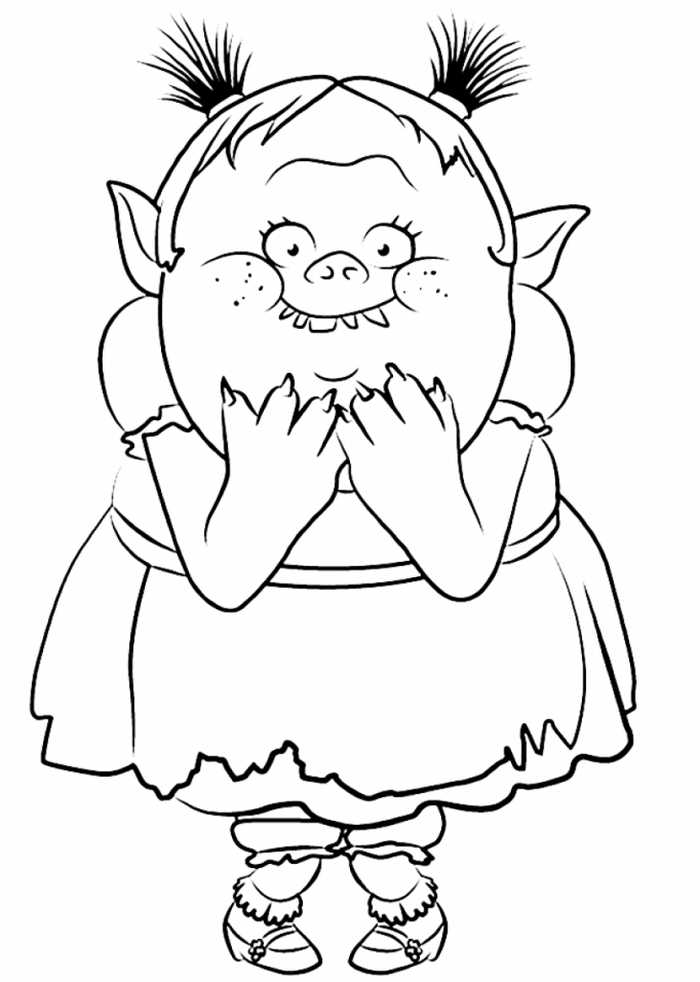 Bridget Trolls Coloring Page