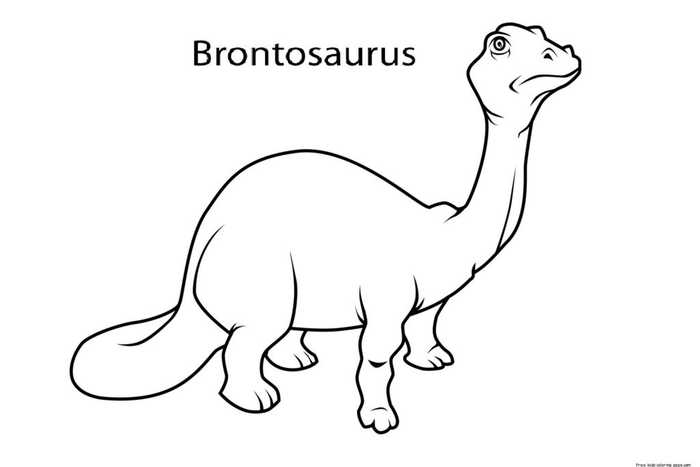 Brontosaurus Dinosaur Coloring Page