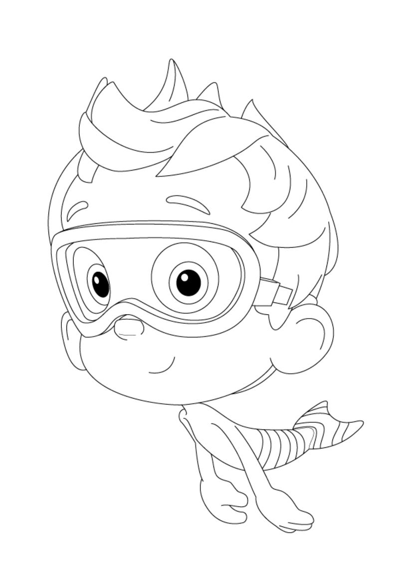 Bubble Guppies Coloring Pages Nina