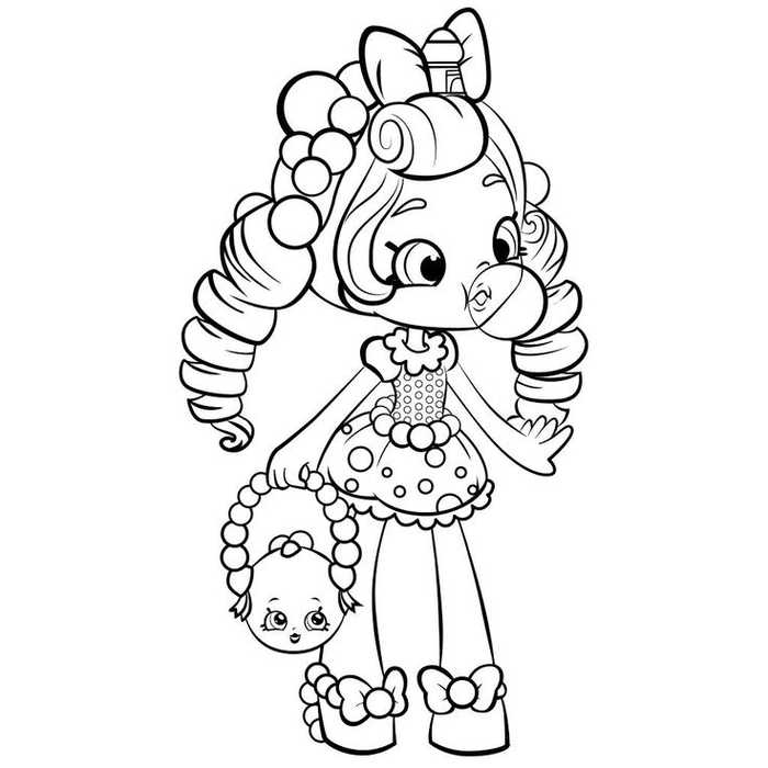 Bubbleisha Shoppies Shopkins Coloring Pages