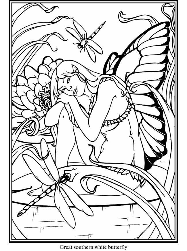 Butterfly Fairy Coloring Page