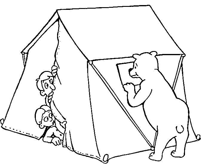 Camping Tent Coloring Pages