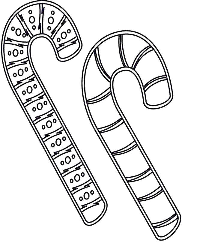 Candy Cane Coloring Pages