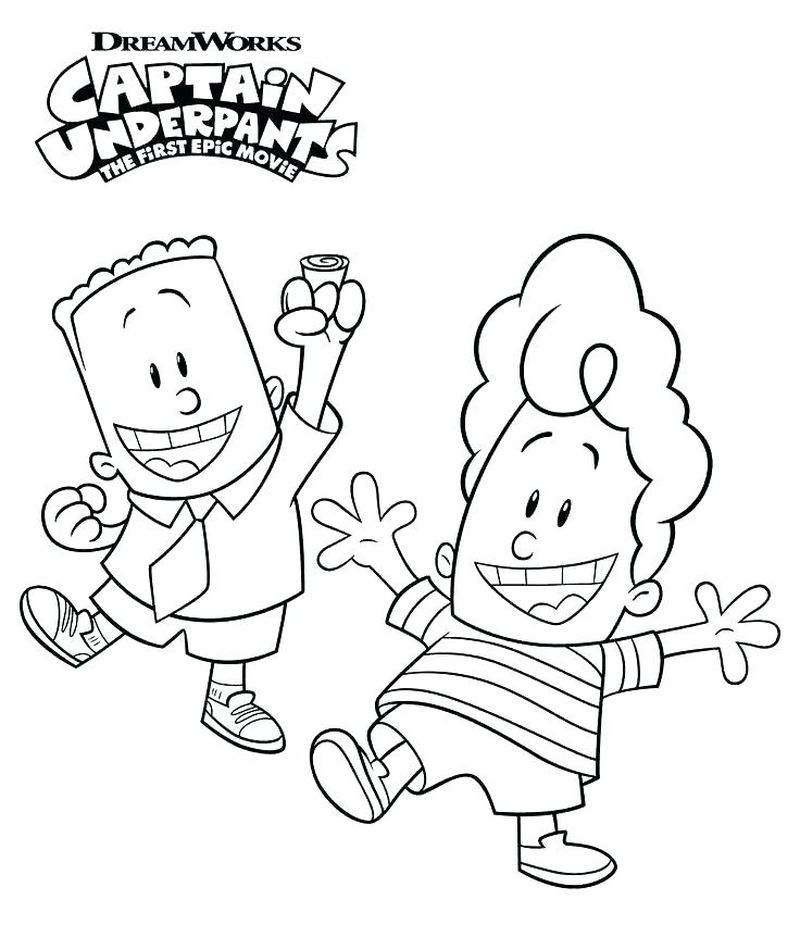 Captain Underpants Coloring Book Pages