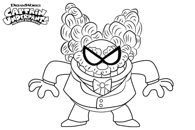 Captain Underpants Coloring Pages Free