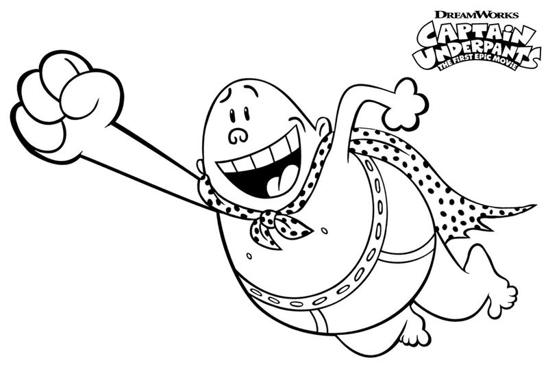 Captain Underpants Coloring Pages Tolt