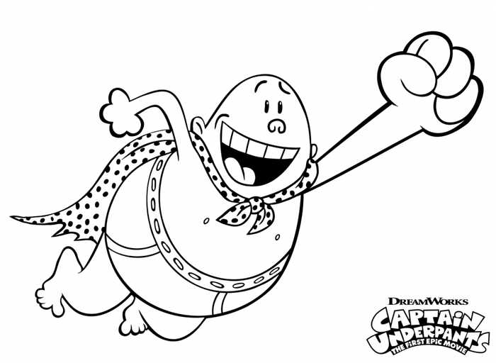 Captain Underpants Coloring Sheet