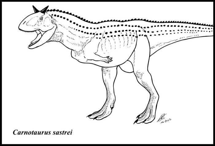 Carnotaurus Dinosaur Coloring Page