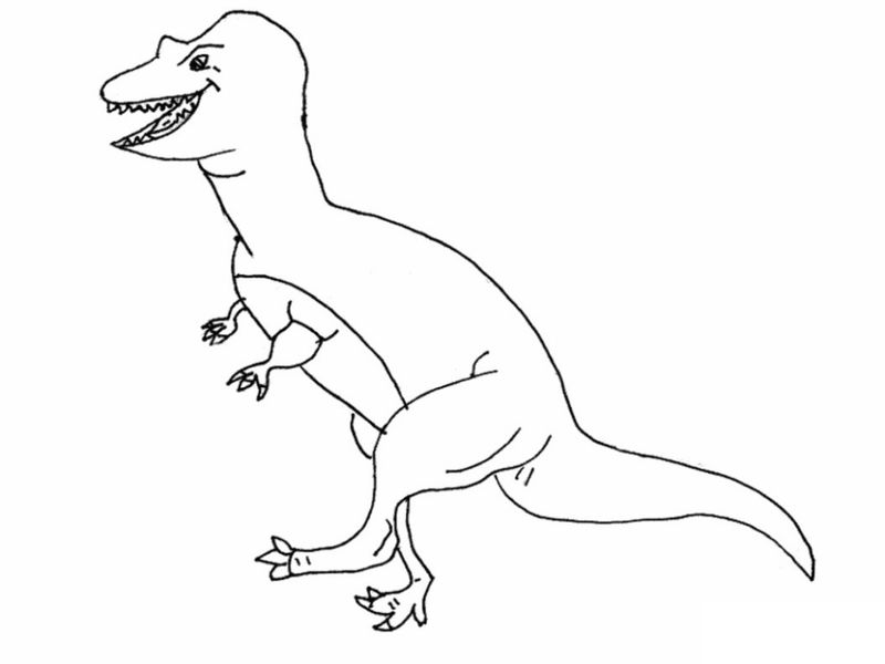 Cartoon Dinosaur Coloring Pages