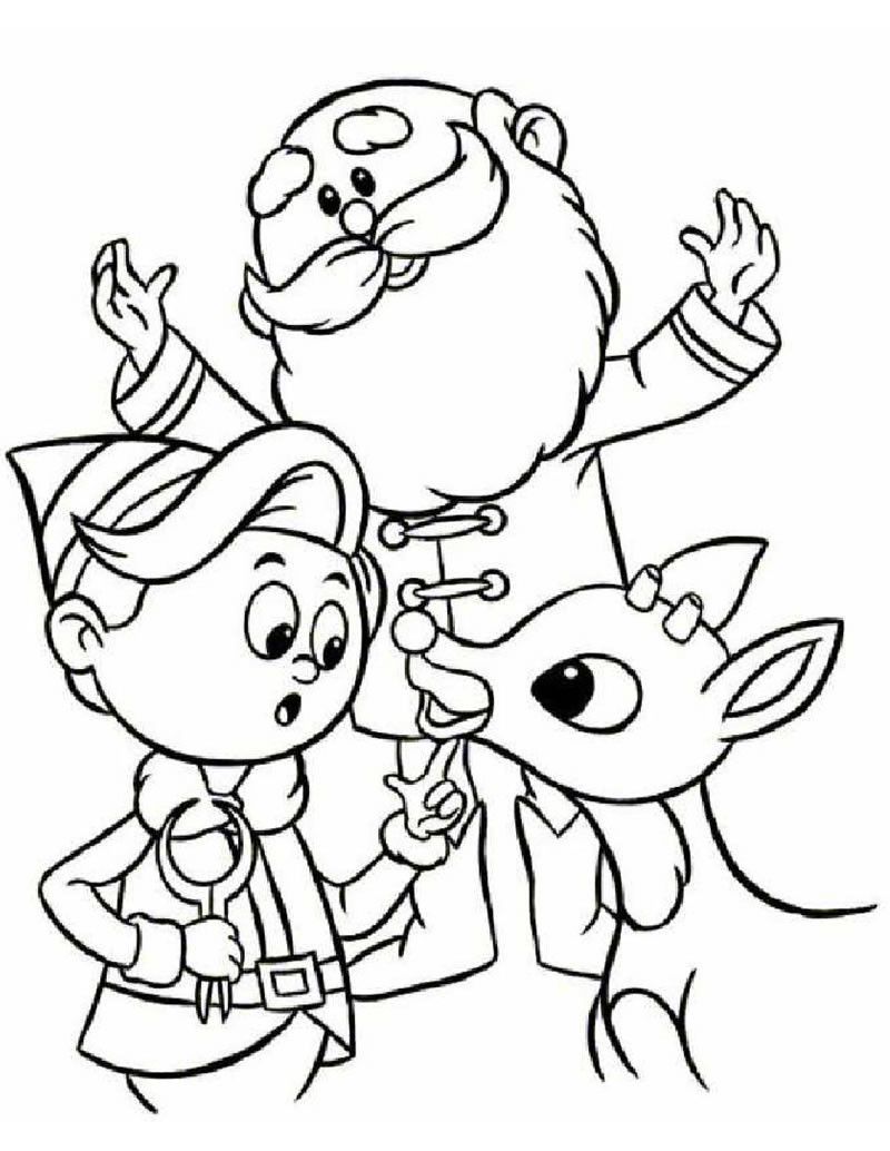 Cartoon Reindeer Coloring Pages