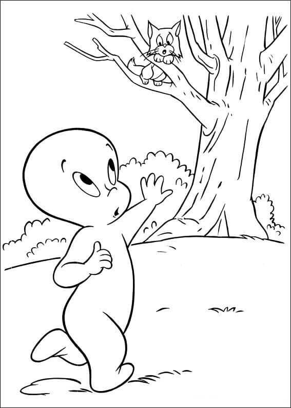 Casper Ghost Coloring Page