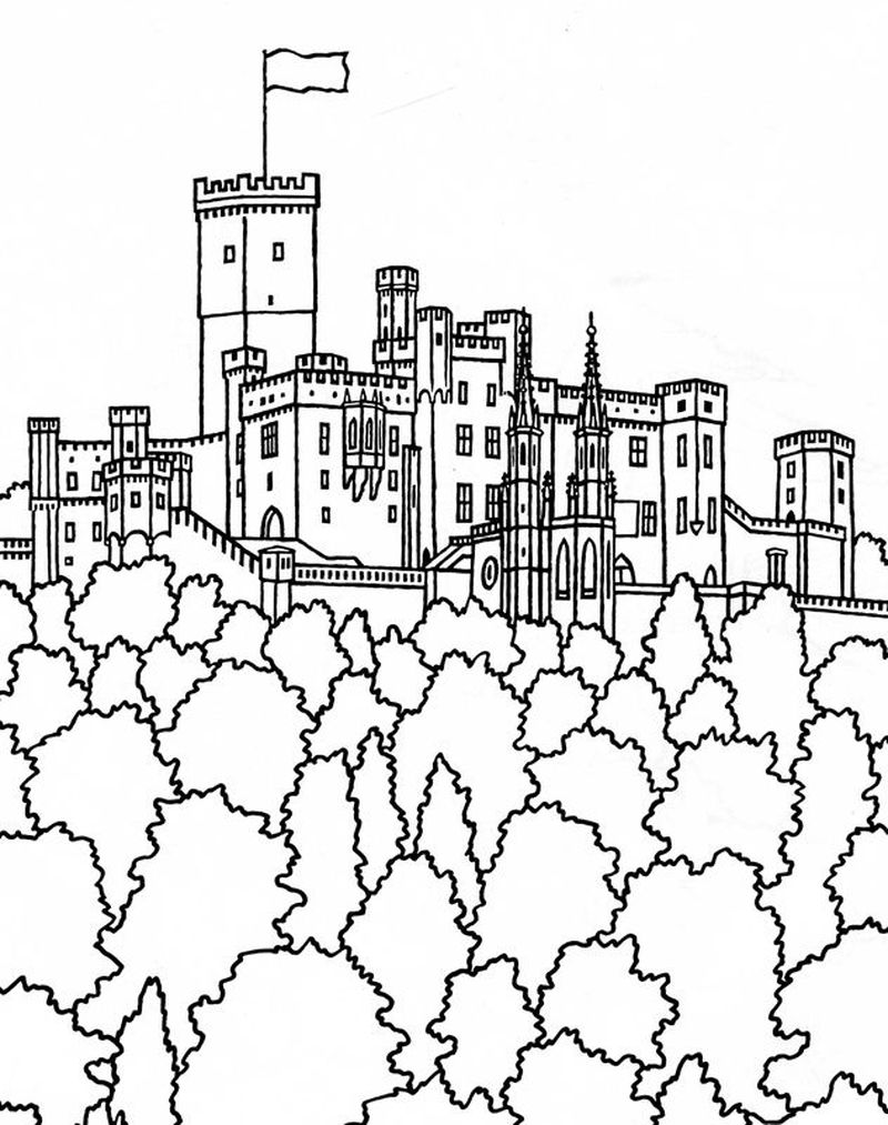 Castle Coloring Pages For Preschoolers