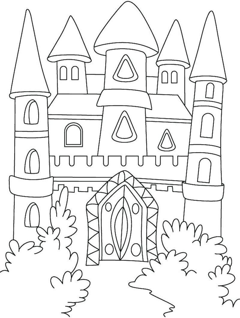 Castle Coloring Pages For Toddlers