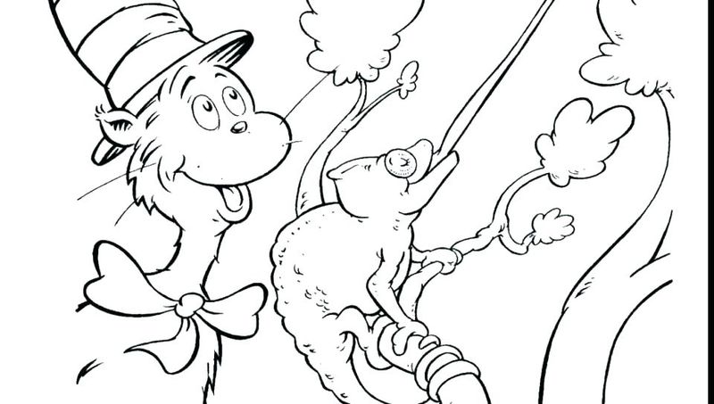 Cat In The Hat Coloring Pages For Kids To Print