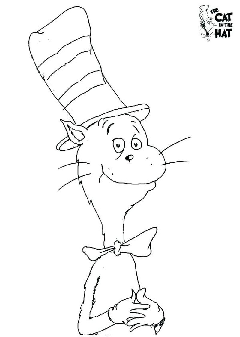 Cat In The Hat Halloween Coloring Pages