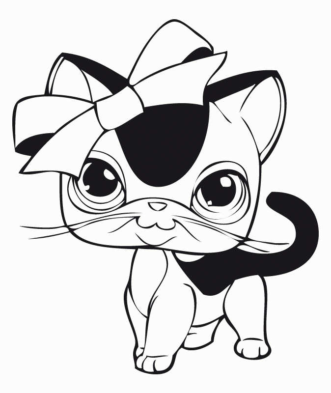 Cat Littlest Pet Shop Coloring Pages