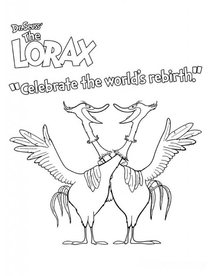 Celebrate Rebirth Lorax Coloring Page