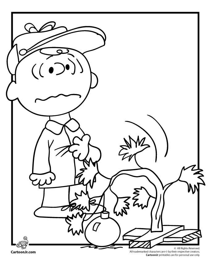 Charlie Brown Christmas Tree Coloring Page