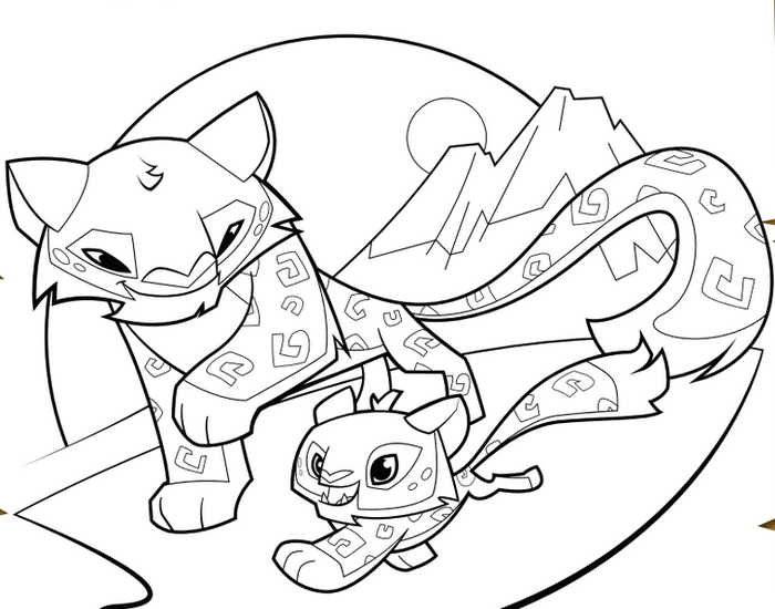 Cheetah Animal Jam Coloring Pages