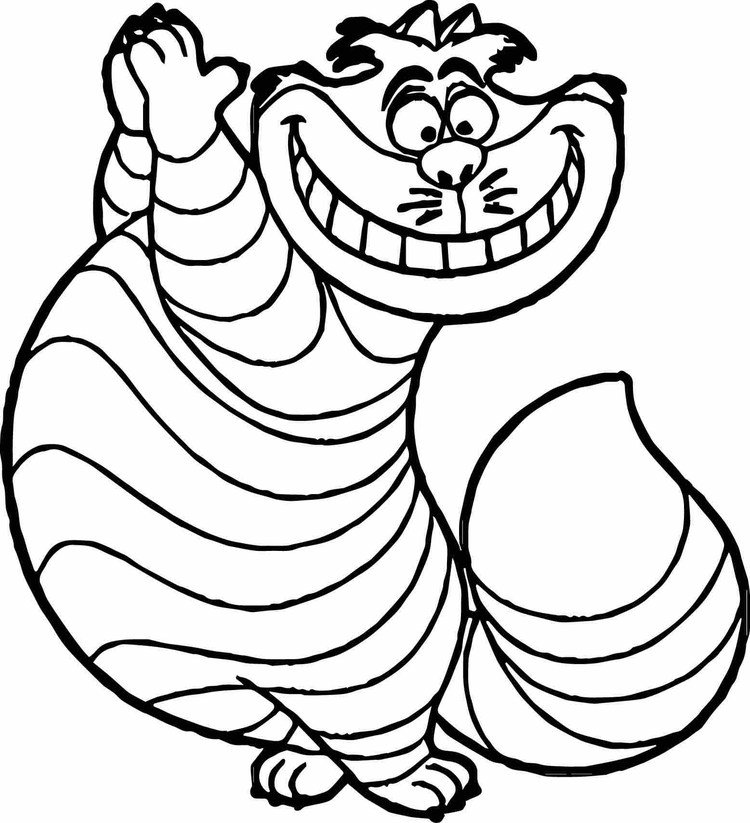 Cheshire Cat Coloring Pages