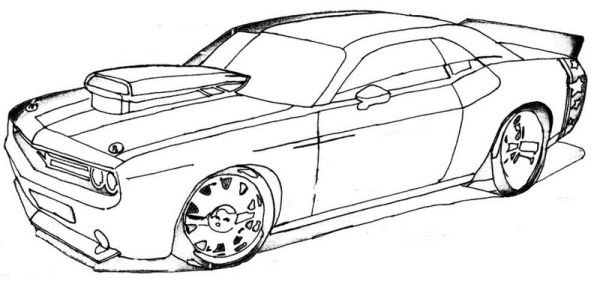 Chevy Muscle Car Coloring Pages Printable