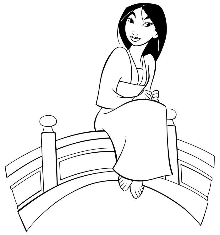 Chibi Mulan Coloring Pages