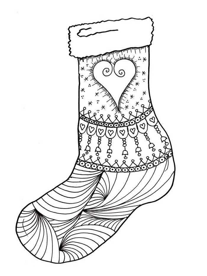 Christmas Coloring Pages Stocking