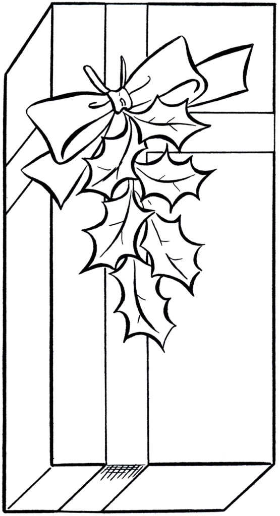 Christmas Gift and Present Coloring Page