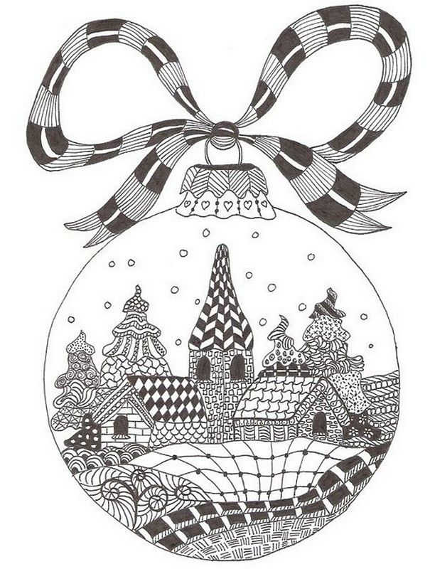 Christmas Ornament Coloring Page