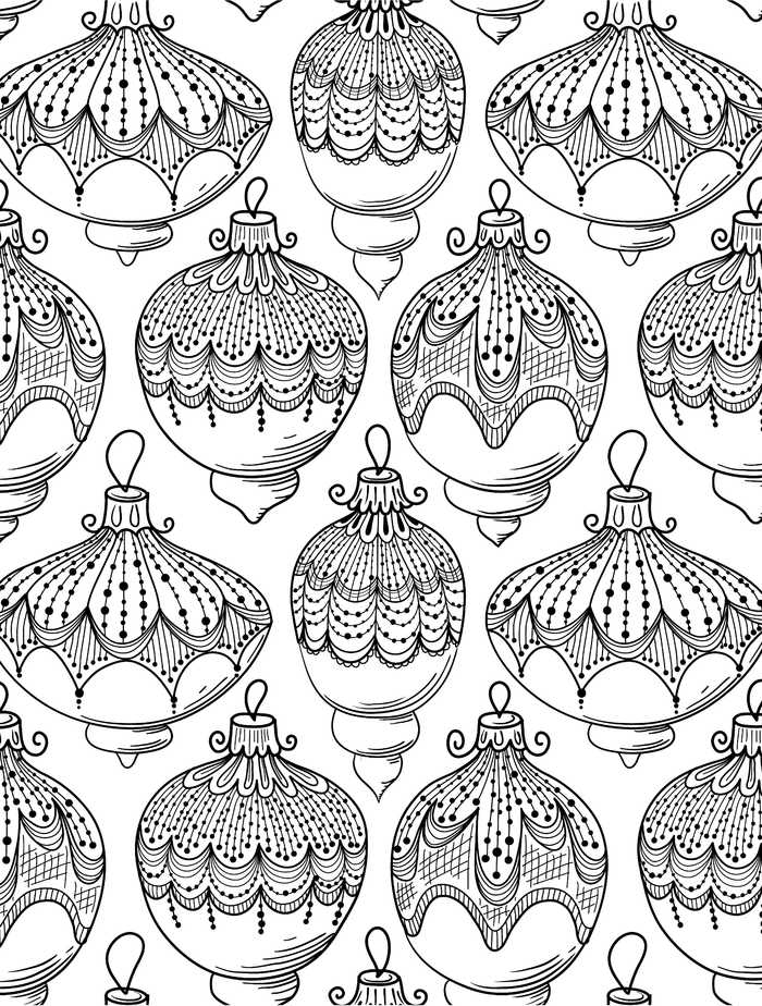 Christmas Ornaments Coloring Pages