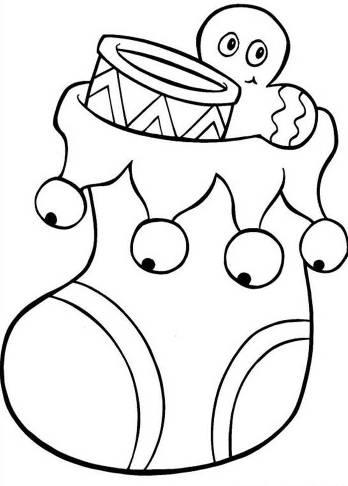 Christmas Stocking Coloring Page