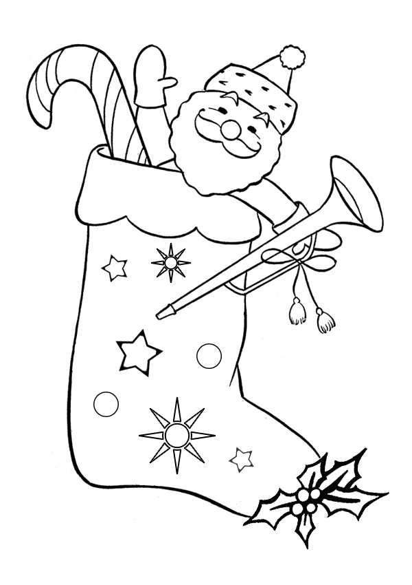 Christmas Stocking Coloring Sheet