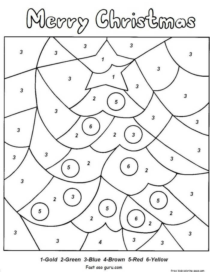 Christmas Tree Color By Number