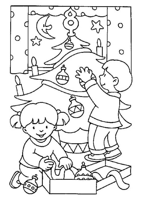 Christmas Tree Coloring Pages 1