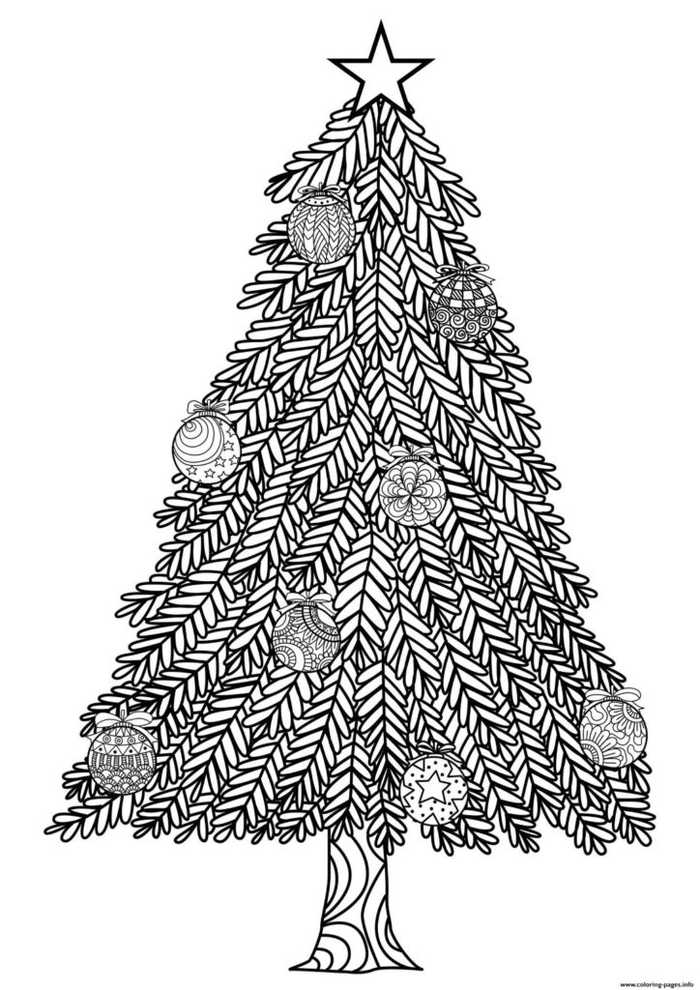 Christmas Tree Coloring Pages For Adults