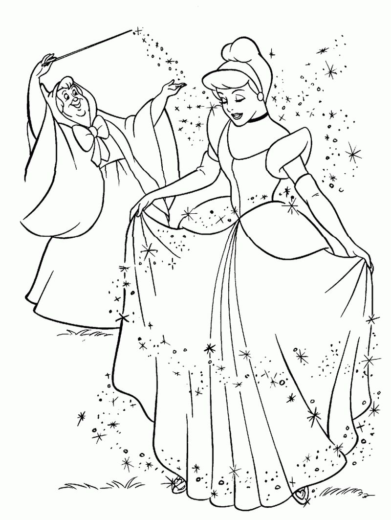 Cinderella Coloring Pages For Kids