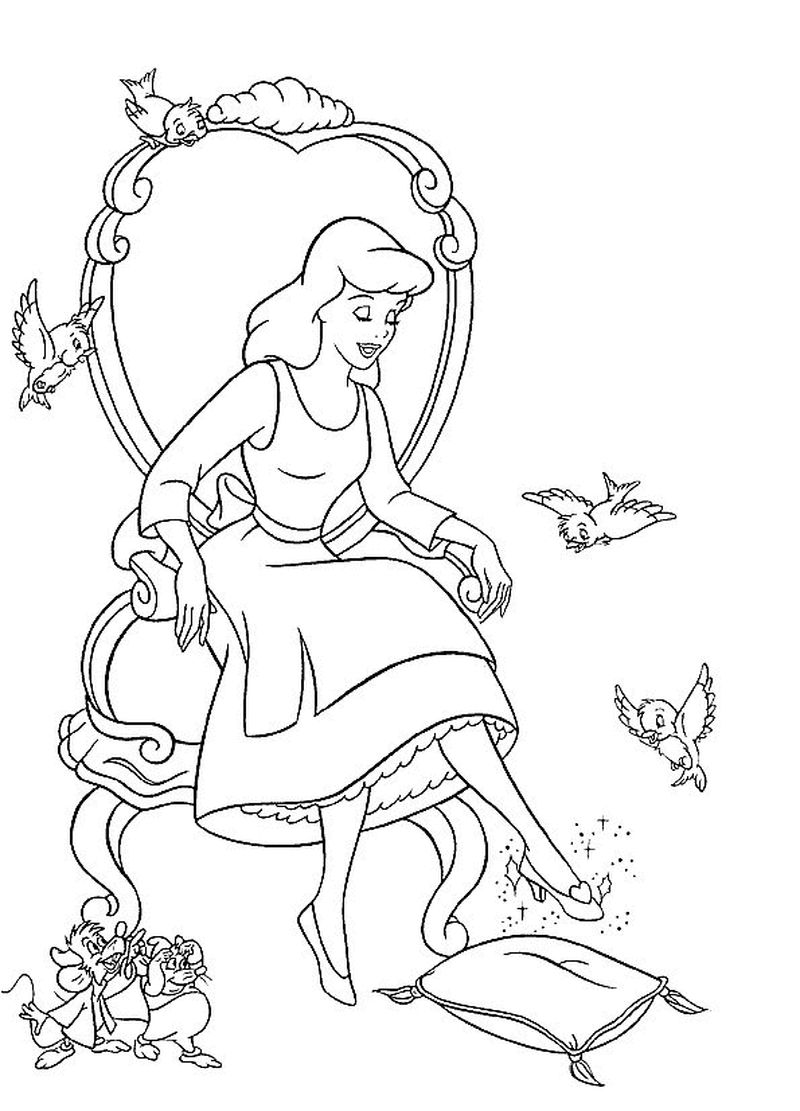 Cinderella Coloring Pages To Print