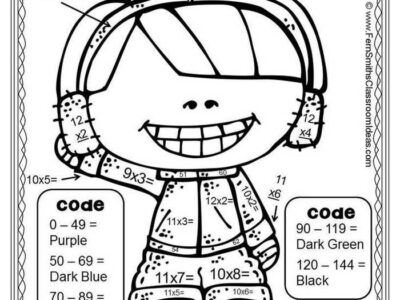 Color By Number Multiplication Free Printables