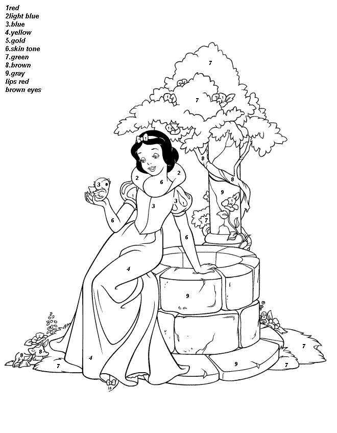 Color By Numbers Snow White