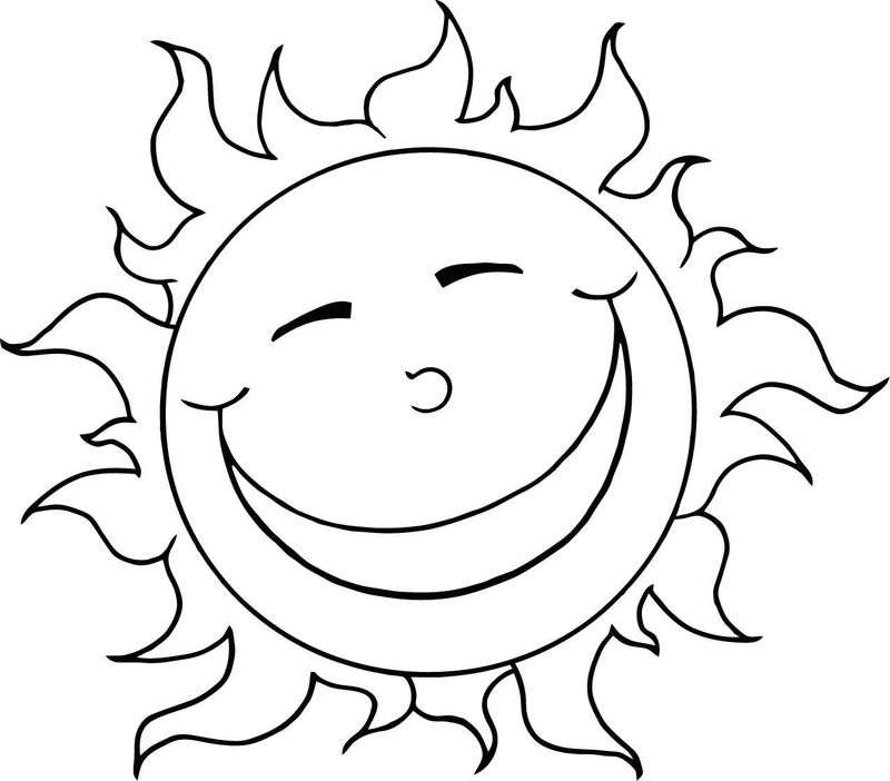 Coloring Page Sun