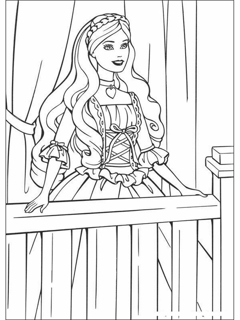 Coloring Pages Barbie Princess